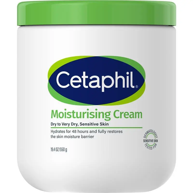 Cetaphil Moisturising Cream 550g rich moisturising cream for dry to very dry sensitive skin suitable for face and body