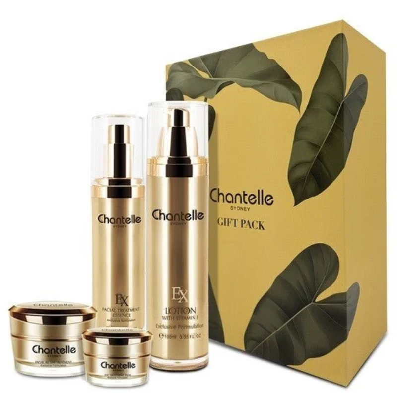 Chantelle Sydney Gold Classic 4 in 1 Gift Package premium Australian skincare gift set with four facial skincare products