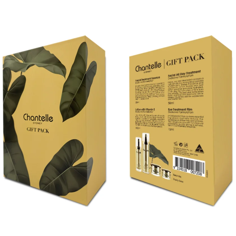 Chantelle Sydney Gold Classic 4 in 1 Gift Package premium Australian skincare gift set with four facial skincare products