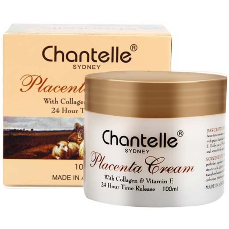 Chantelle Sydney Placenta Cream with Collagen and Vitamin E 100ml Australian moisturising skincare cream