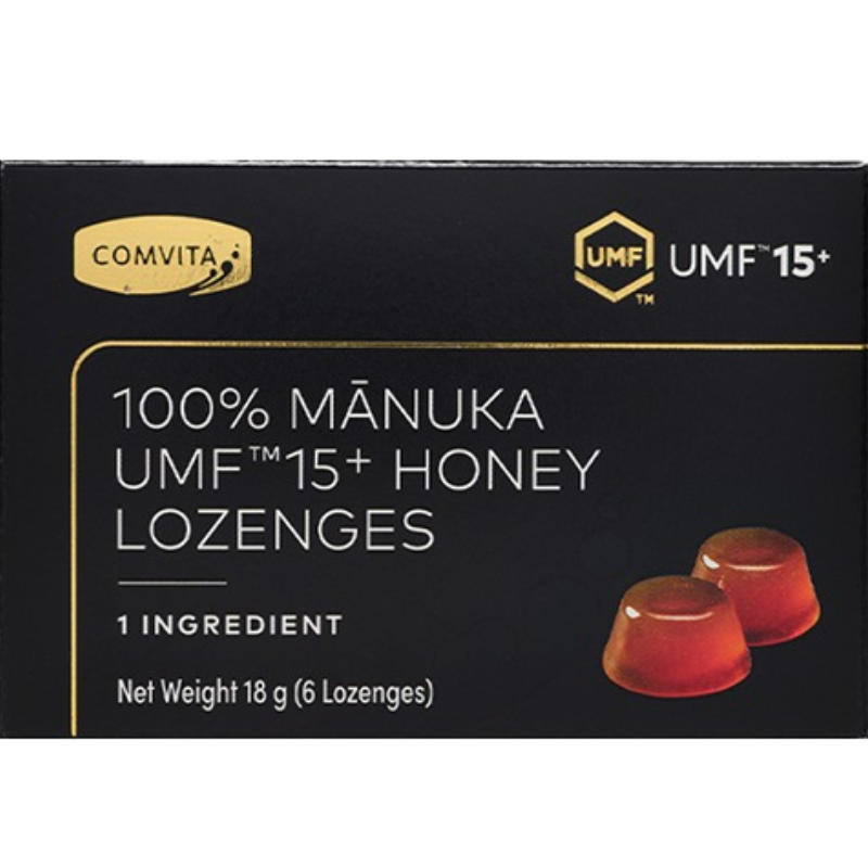 Comvita 100% Manuka UMF 15+ Honey Lozenges 6 Lozenges made with authentic UMF certified New Zealand Manuka honey