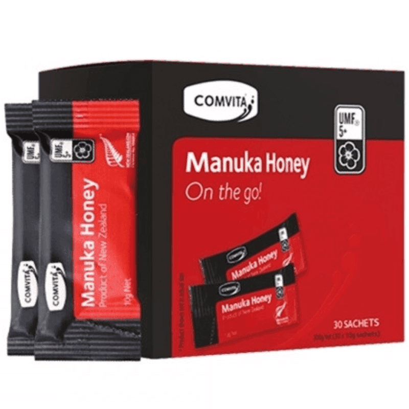 Comvita Manuka Honey On The Go UMF 5+ 30 sachets authentic New Zealand UMF certified Manuka honey single serve sachets