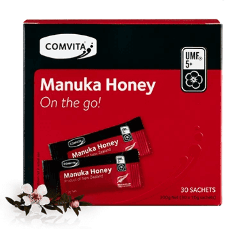Comvita Manuka Honey On The Go UMF 5+ 30 sachets authentic New Zealand UMF certified Manuka honey single serve sachets