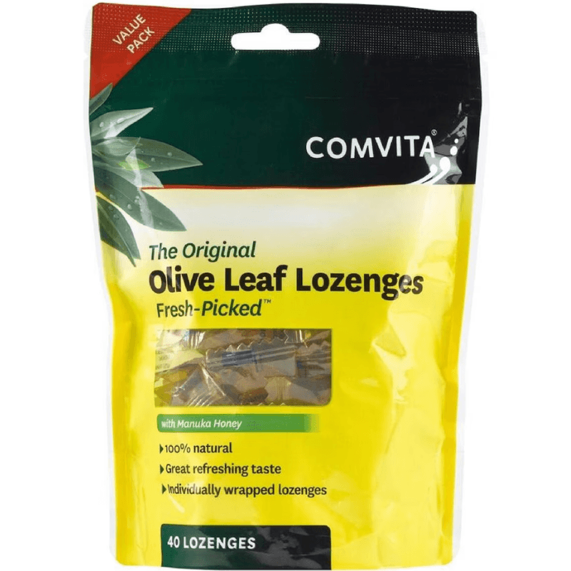 Comvita The Original Olive Leaf Lozenges with Manuka Honey 40 lozenges New Zealand olive leaf and Manuka honey herbal lozenges