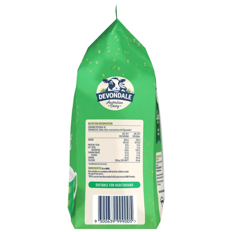 Devondale Instant Skim Milk Powder 1kg Australian instant skim milk powder