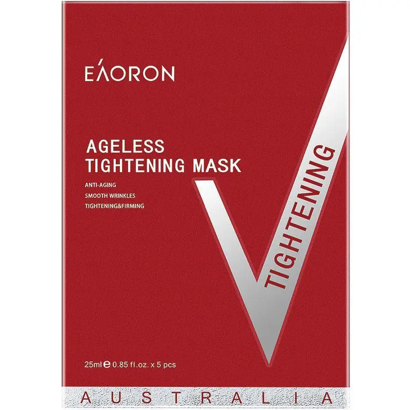 Eaoron Ageless Tightening Mask 5 x 25ml firming and hydrating anti-ageing sheet masks for smoother tighter and healthier looking skin