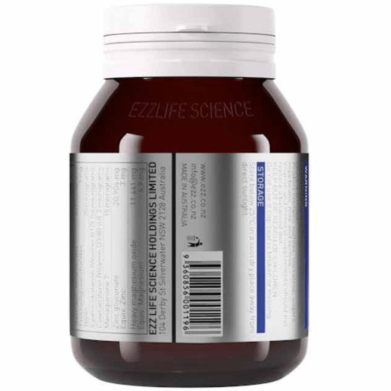 EZZ Bone Growth Chews 120 chewable tablets with calcium vitamin D3 and vitamin K2 for healthy bone growth and development