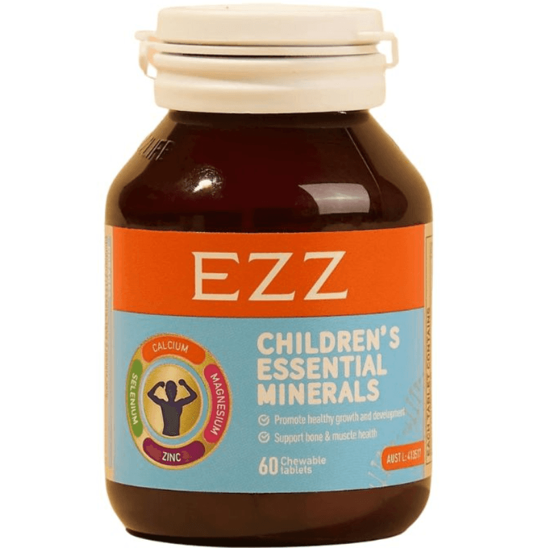 EZZ Children's Essential Minerals 60 chewable tablets daily mineral supplement for healthy growth and development in children