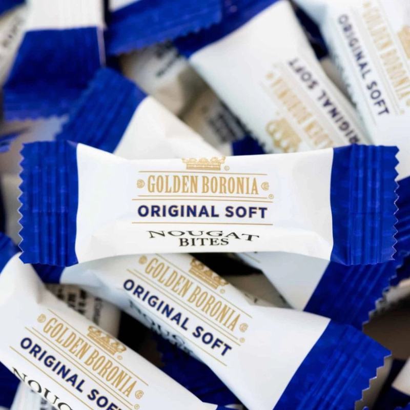 Golden Boronia Bougat Bites Original Soft 1kg confectionery packaging
