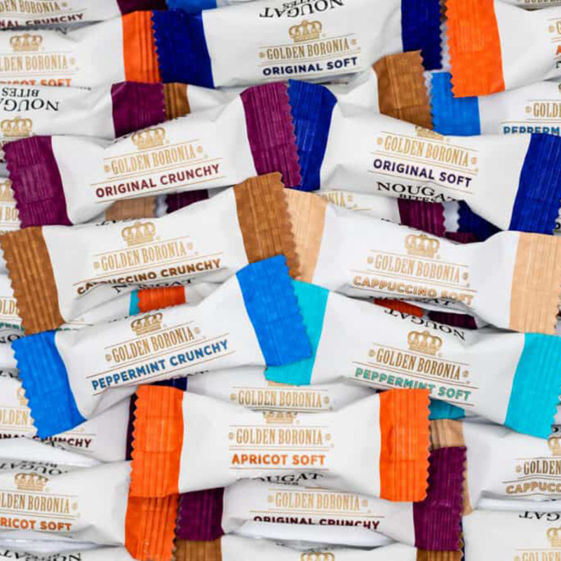 Golden Boronia Bougat Bites Original Soft 1kg confectionery packaging