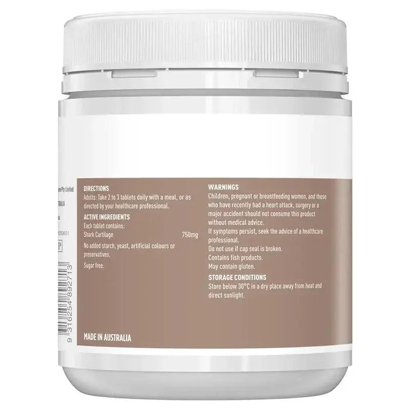 Healthy Care Shark Cartilage 200 Tablets Australian Dietary Supplement Genuine Australian Product