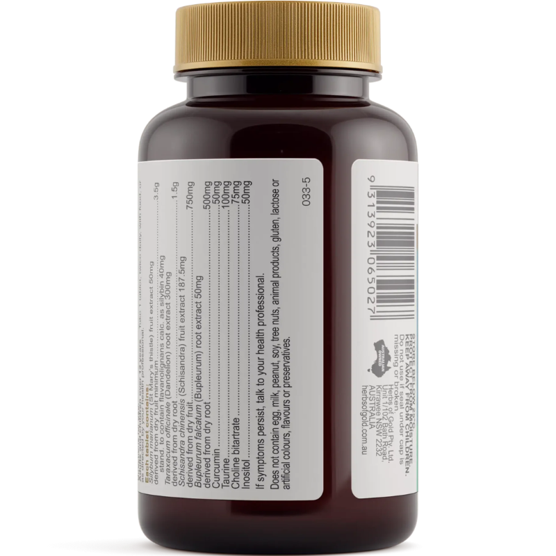 Herbs of Gold Liver Care 60 Tablets Australian herbal supplement with botanical extracts and nutrients