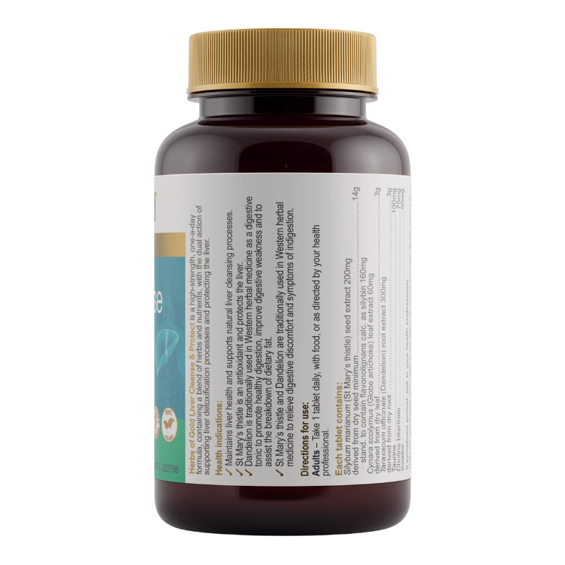 Herbs of Gold Liver Cleanse & Protect tablets Australian supplement