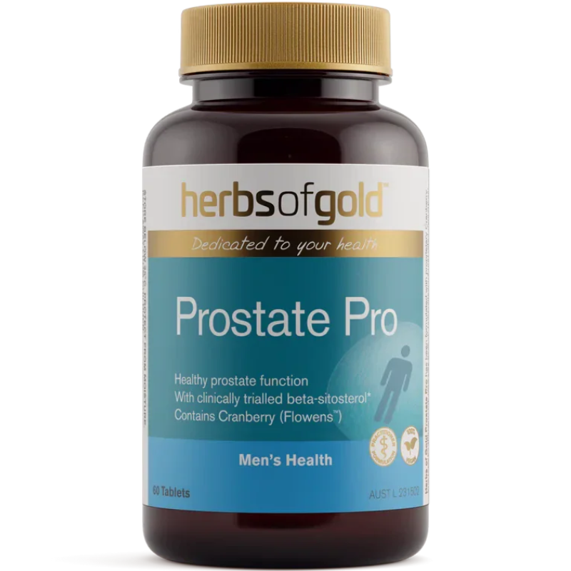 Herbs of Gold Prostate Pro 60 Tablets premium Australian herbal supplement in tablet format