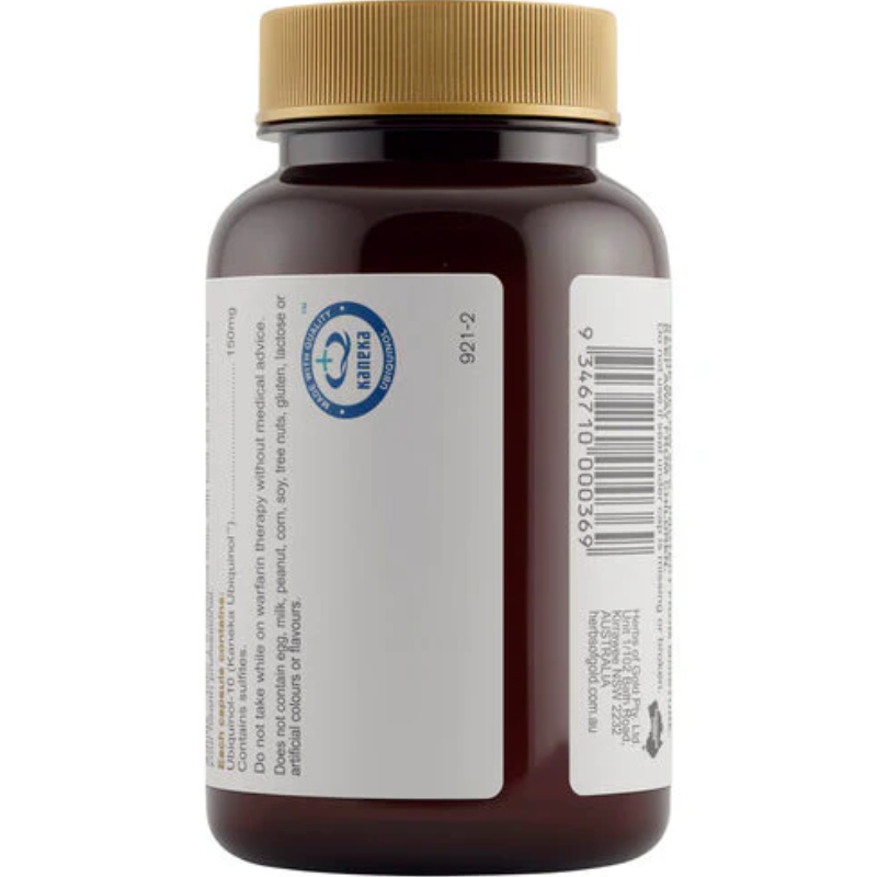 Herbs of Gold Ubiquinol 150mg 30 Capsules premium Australian ubiquinol supplement in capsule format