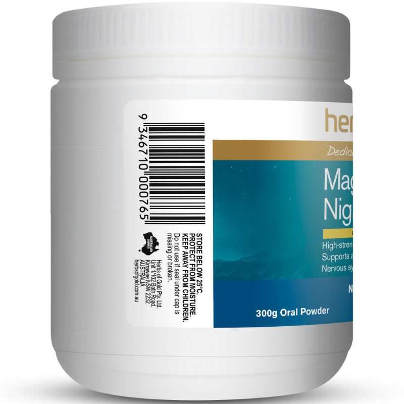 Herbs of Gold Magnesium Night Plus 300g Australian magnesium supplement powder