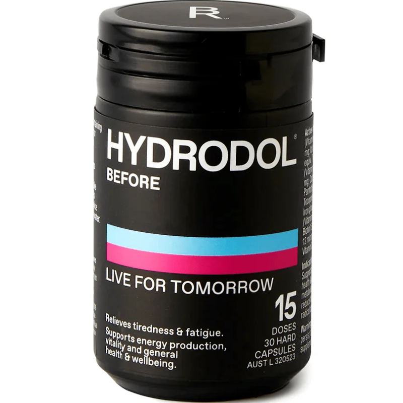 Hydrodol Before 15 Doses 30 Capsules dietary supplement for adults in convenient capsule format