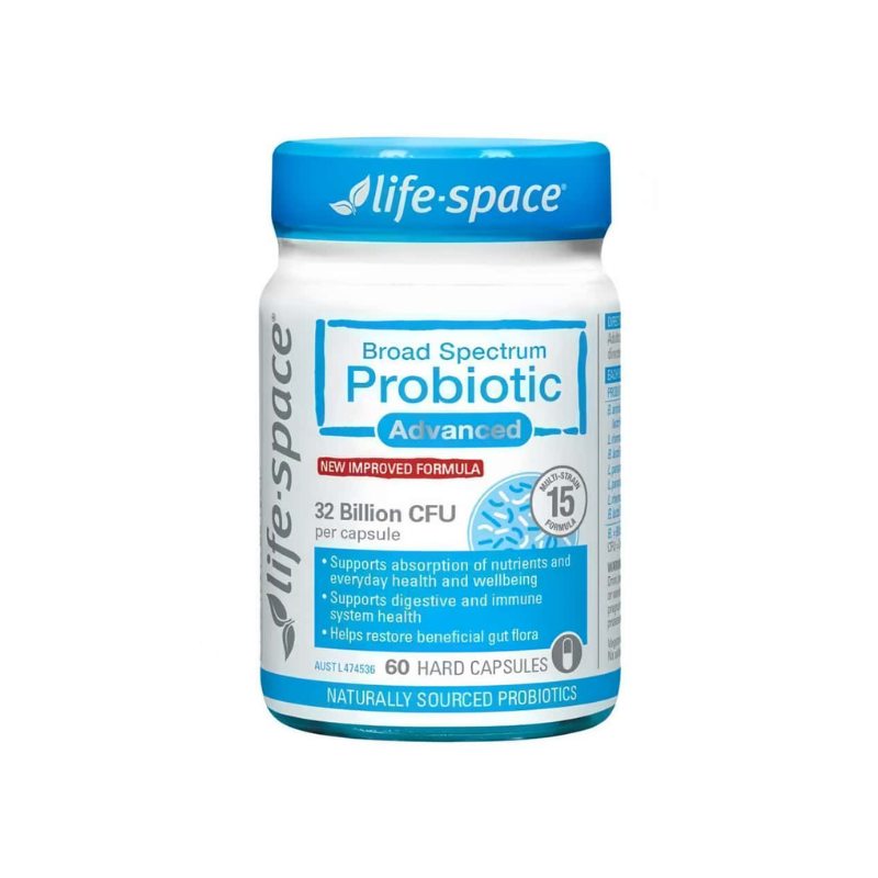Life-Space Broad Spectrum Probiotic 60 Capsules with 15 strains of beneficial bacteria