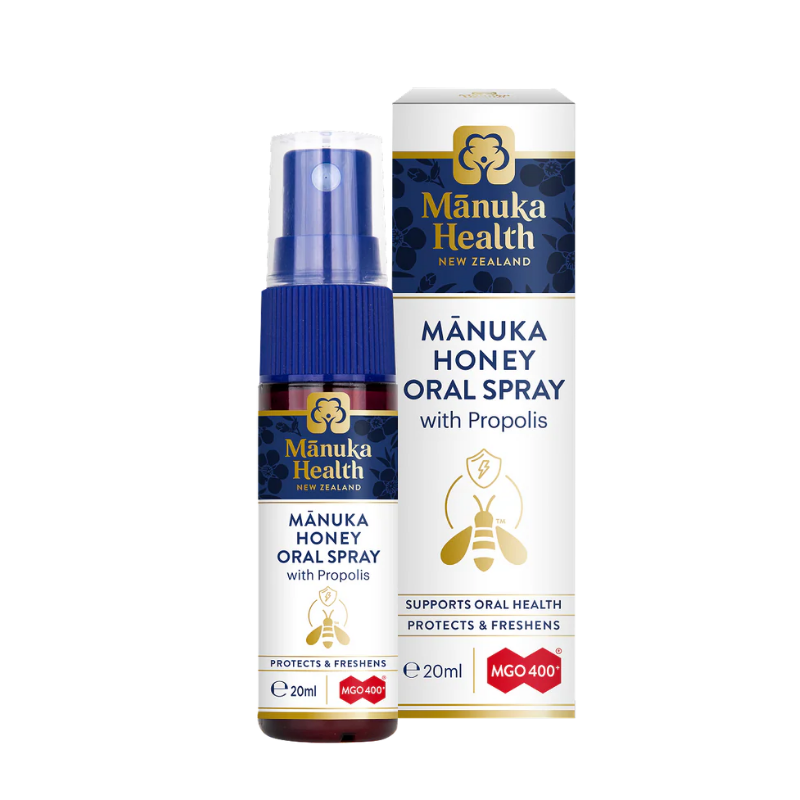 Manuka Health Mānuka Honey Oral Spray with Propolis MGO 400 Plus for immune and oral health support
