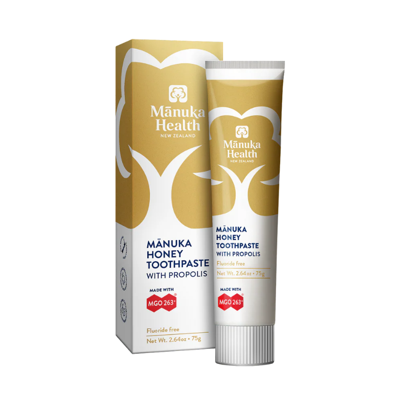 Manuka Health Mānuka Honey Toothpaste with Propolis MGO 263 Plus for oral care and gum health support