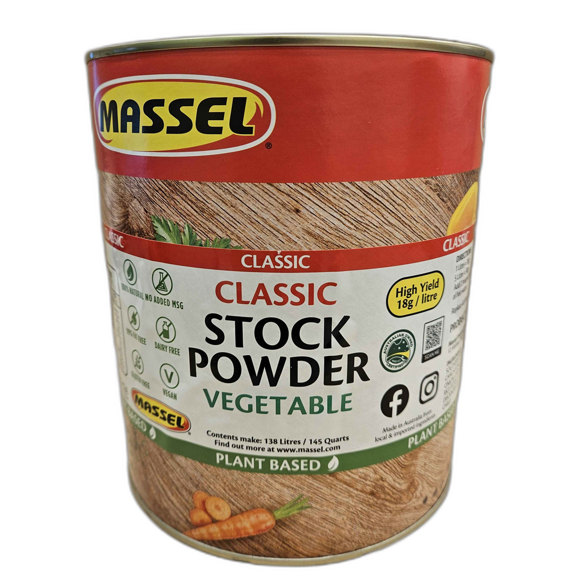Massel Classic Stock Powder Vegetable 2.5kg Australian Vegetable Stock Powder