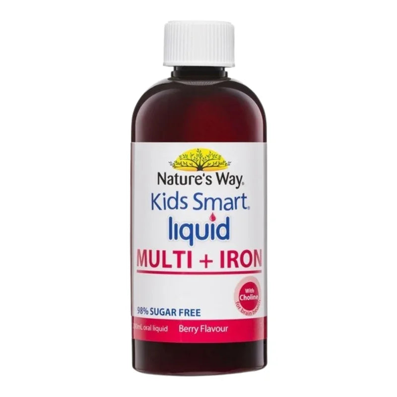 Nature's Way Smart Liquid Multi Iron Kids 200ml children's multivitamin liquid supplement with iron