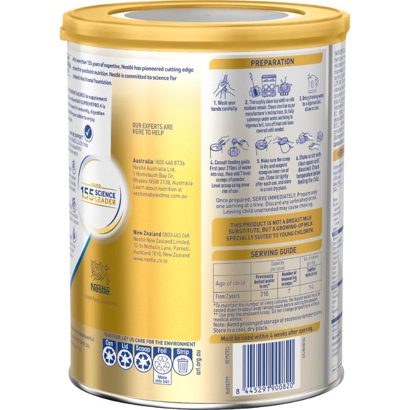 Nestle NAN SUPREMEpro 4 Premium Junior Milk Drink Powder 800g for children from 2 years