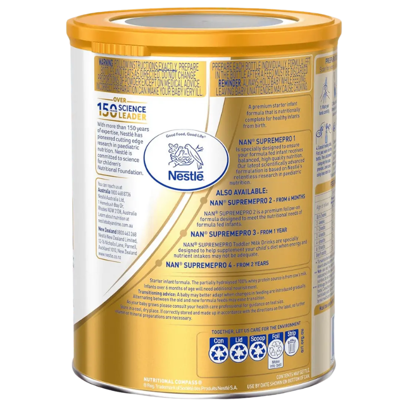 Nestle NAN SUPREMEpro 1 Premium Infant Formula 800g suitable for newborns from birth to 6 months