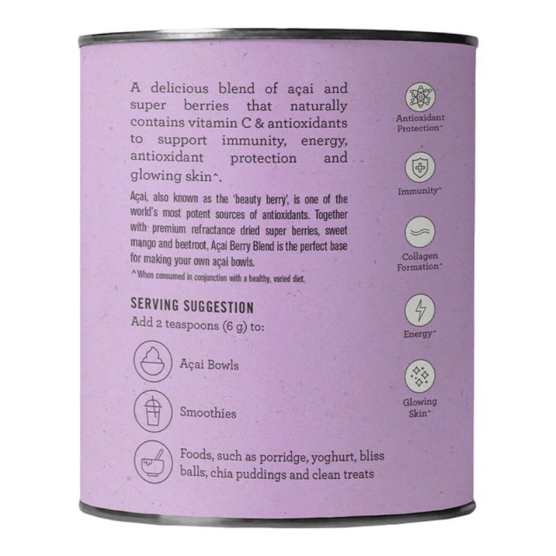 Nutra Organics Acai Berry Blend Immunity + Antioxidants 200gPowder