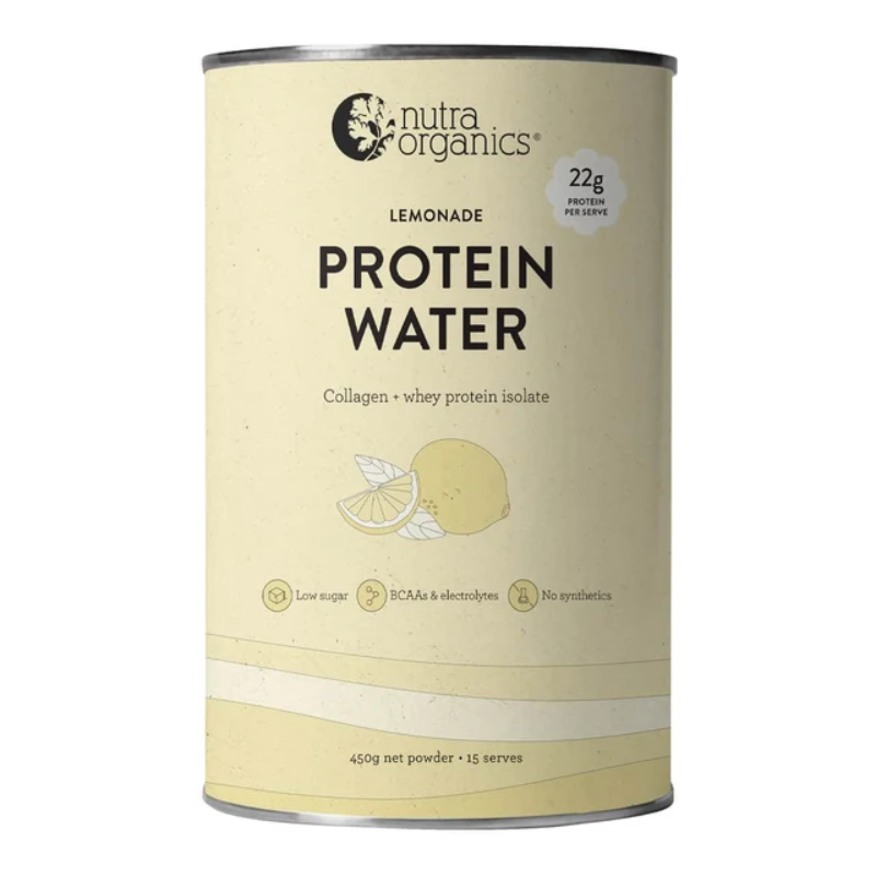 Nutra Organics Protein Water Lemonade 450g Powder
