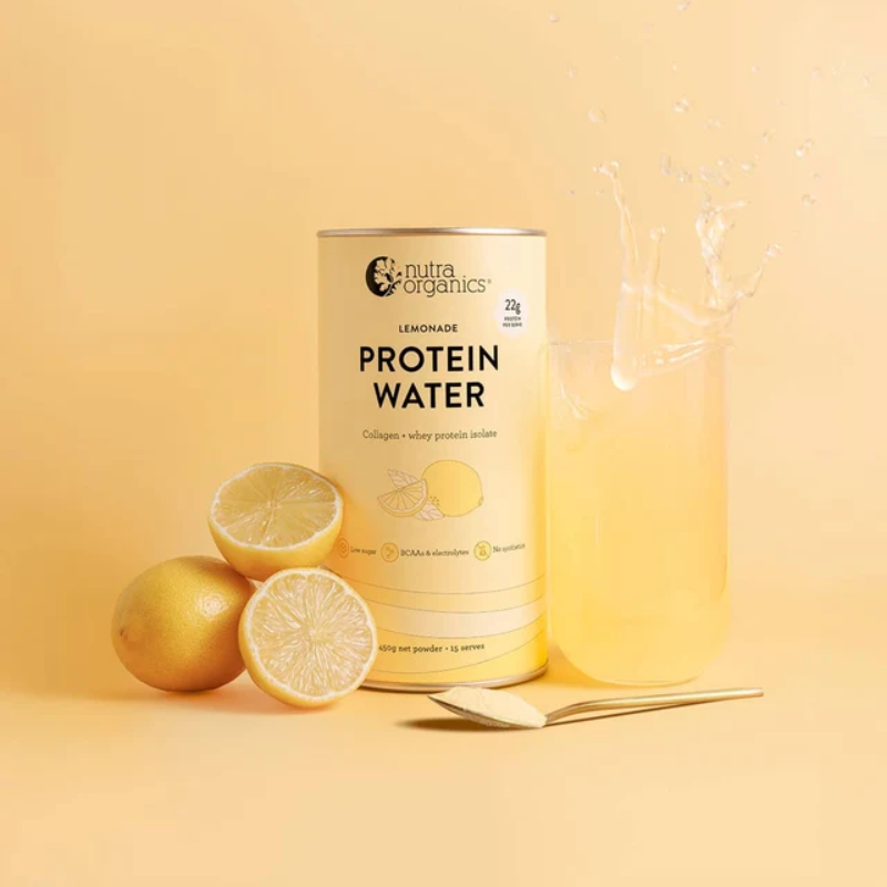 Nutra Organics Protein Water Lemonade 450g Powder
