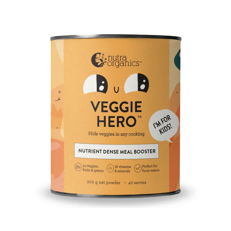 Nutra Organics Veggie Hero Growth, Immunity & Energy200g Powder