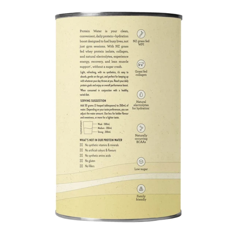 Nutra Organics Protein Water Lemonade 450g Powder