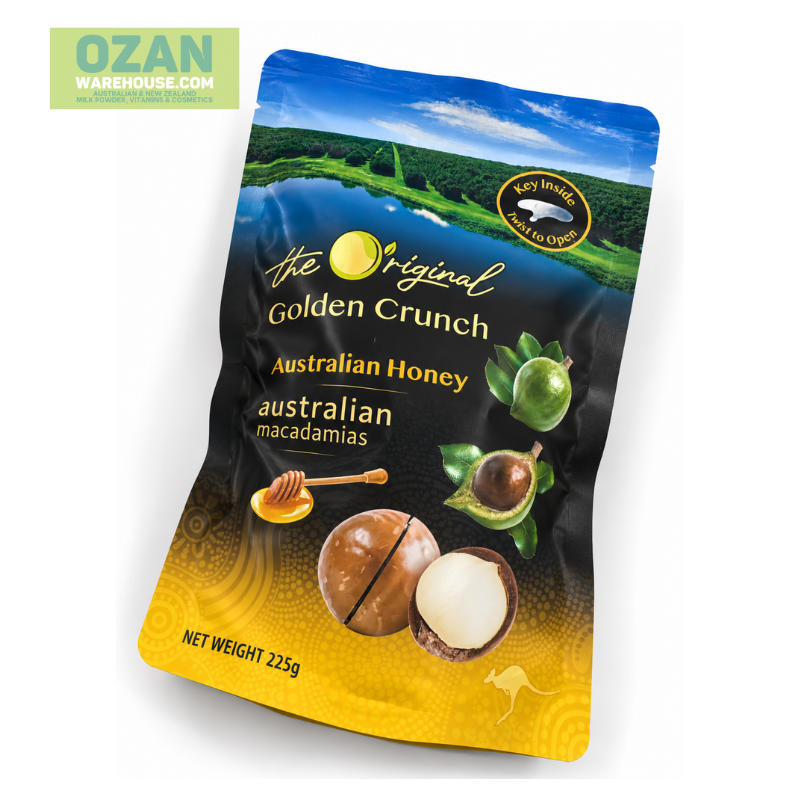 The Original Golden Crunch Australian Honey Australian Macadamias gourmet snack pack