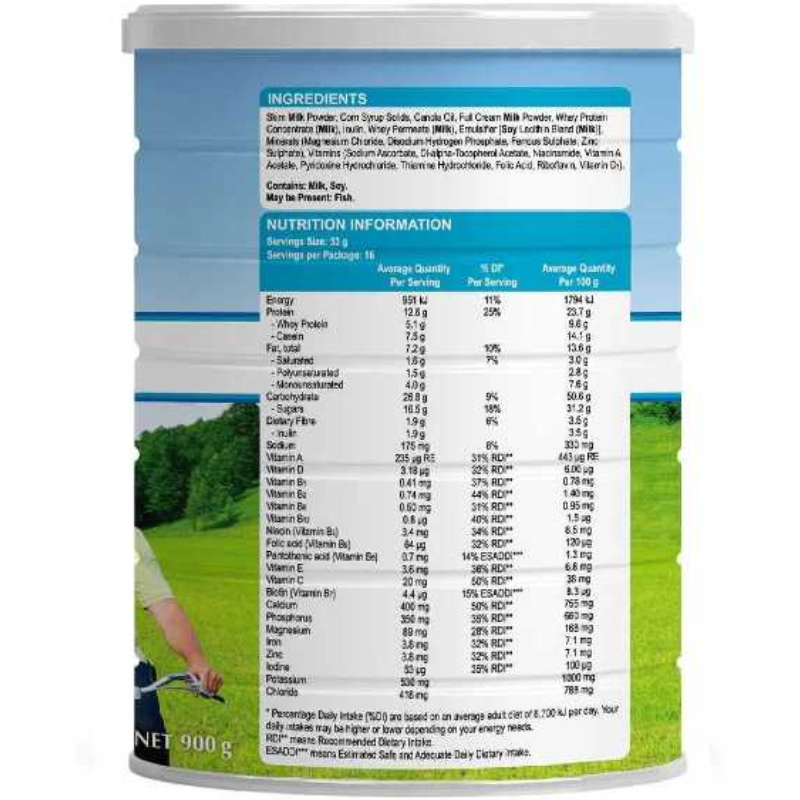 OzFarm Aged Care Formula 900g nutritional powder drink for adults with vanilla flavour