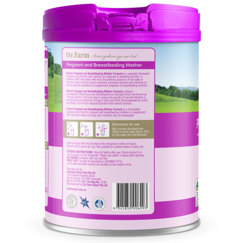 OzFarm Pregnancy Formula 800g Australian nutritional powder drink for pregnant women