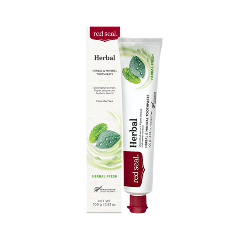 Red Seal Herbal Toothpaste 100g with herbal ingredients for daily oral care
