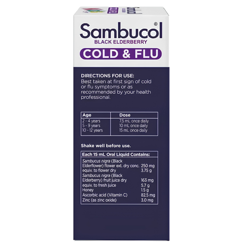 Sambucol Kids Cold & Flu Relief Liquid120ml