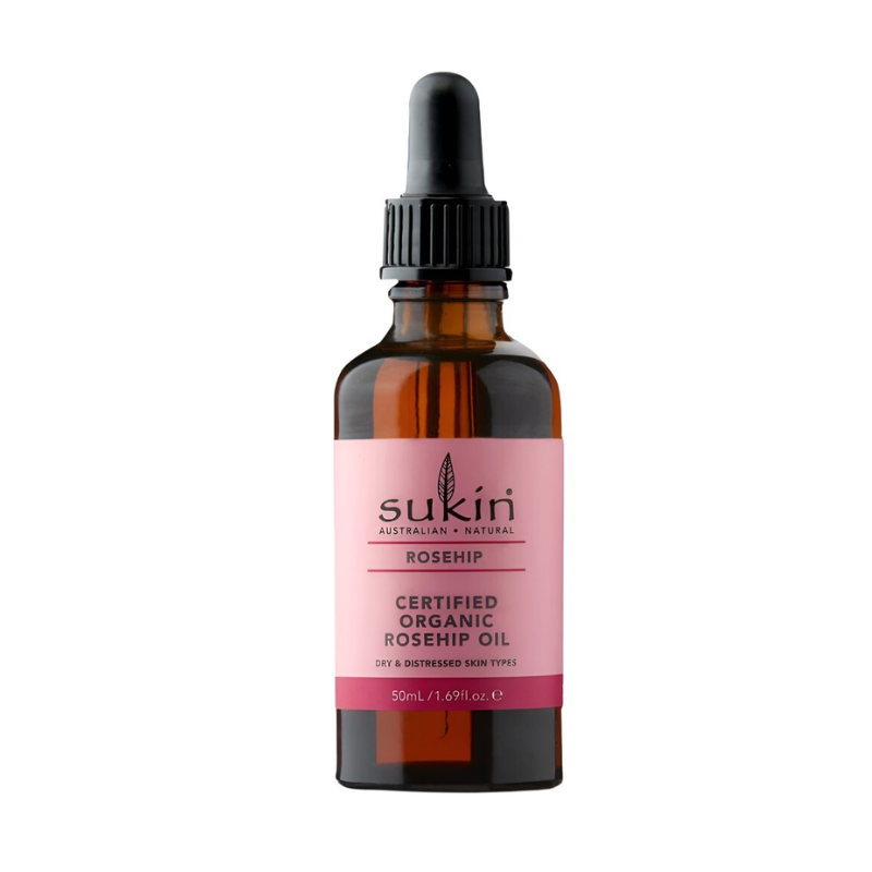 Sukin Certified Organic Rosehip Oil 50ml facial oil for daily skincare