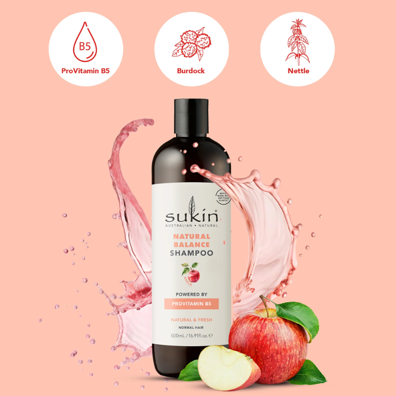 Sukin Natural Balance Shampoo 500ml with apple