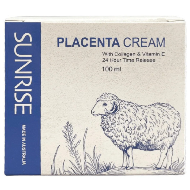Sunrise Placenta Cream with Collagen and Vitamin E 100ml Australian moisturising skincare cream