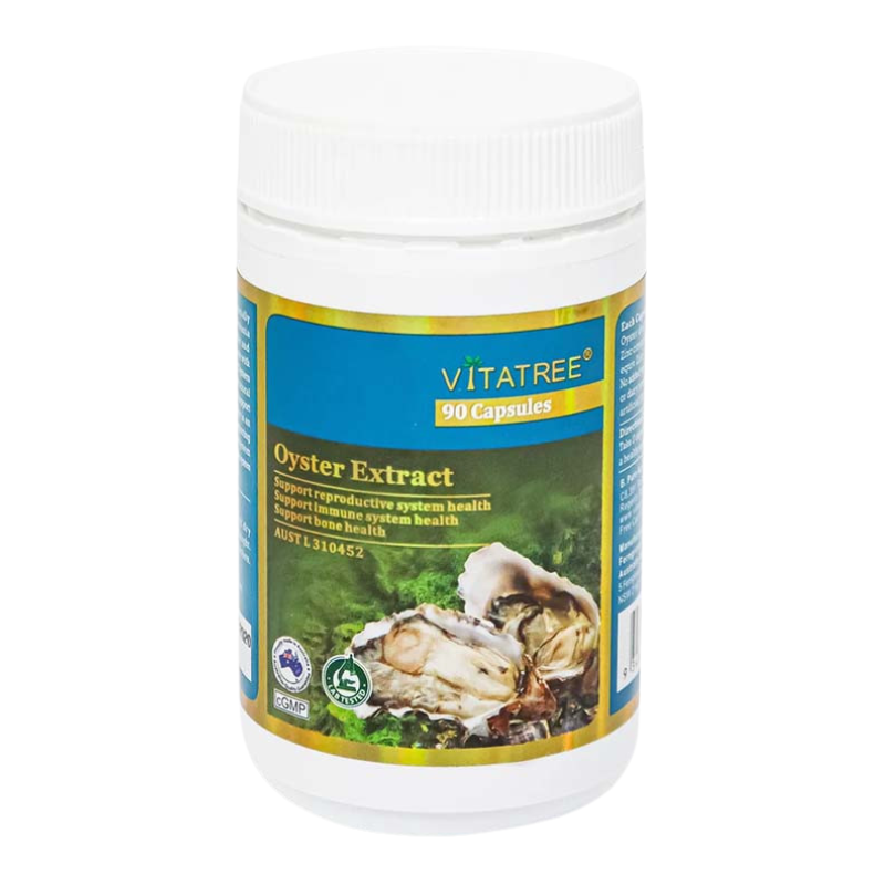 Vitatree Oyster Extract 90 capsules front bottle view for men reproductive health