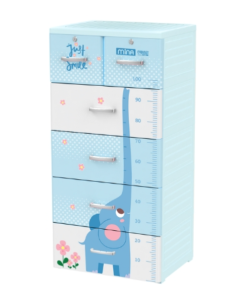 5-tier Blue Elephant Plastic Cabinet 