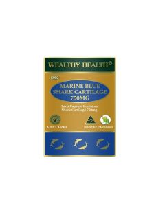 Wealthy Health Marine Blue Shark Cartilage 750mg 365 Capsules