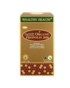 Wealthy Health Dark Organic Propolis 2000 365 Capsules