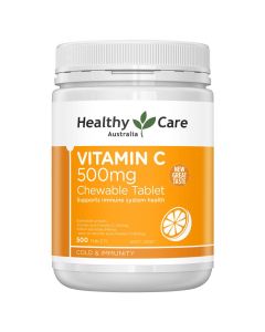 Healthy Care Vitamin C 500mg Chewable 500 Tablets (new packaging)