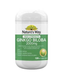 Natures Way Ginkgo Biloba 2000mg 100 Plus 20 Tablets
