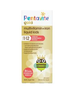 Pentavite Gold Multivitamin + Iron Liquid For Kids 200ml