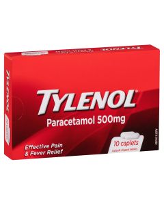 Tylenol Paracetamol 500mg 10 caplets